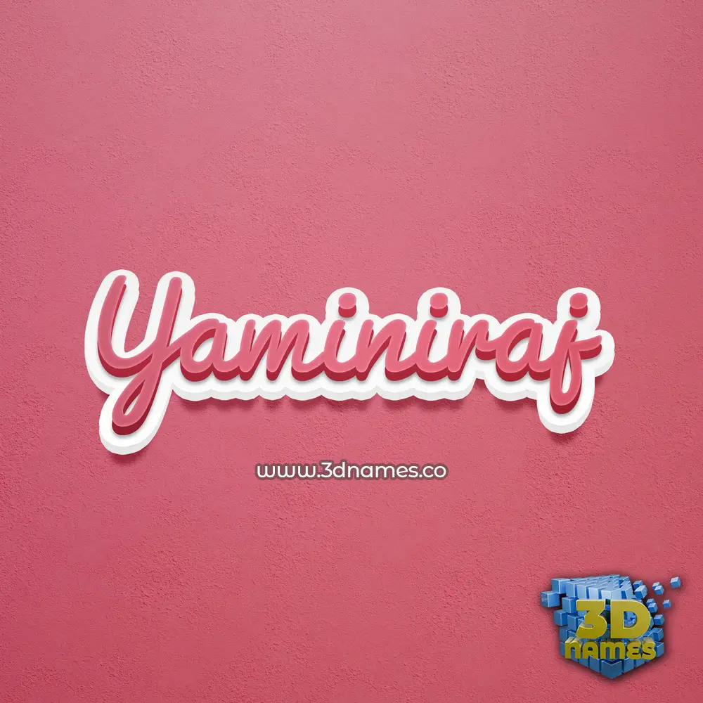 yaminiraj in Red Scribble style - 3D name wallpaper