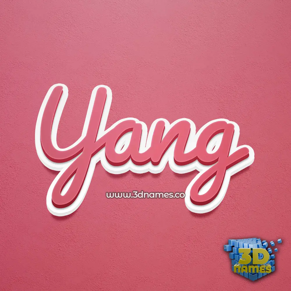 yang in Red Scribble style - 3D name wallpaper yang in Red Scribble style - 3D name wallpaper