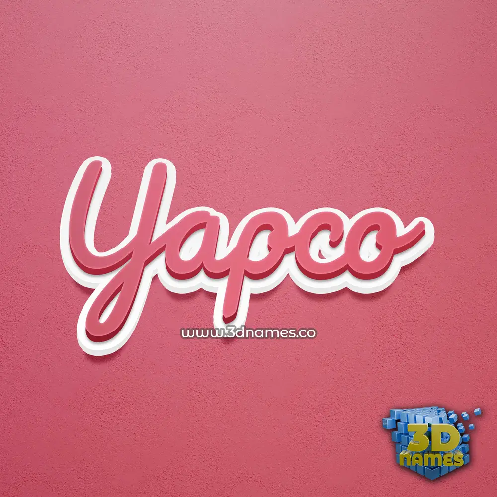 yapco in Red Scribble style - 3D name wallpaper yapco in Red Scribble style - 3D name wallpaper