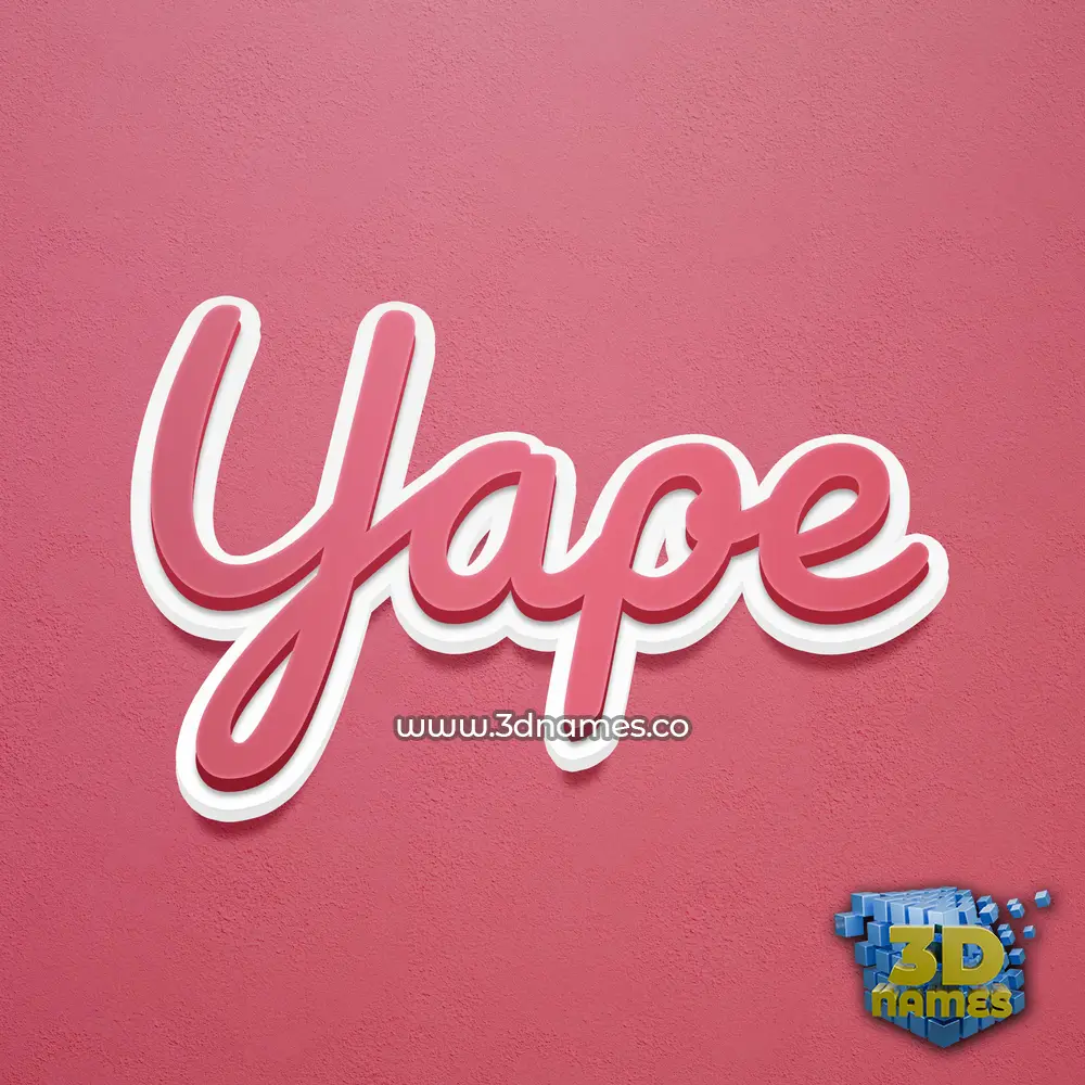 yape in Red Scribble style - 3D name wallpaper yape in Red Scribble style - 3D name wallpaper