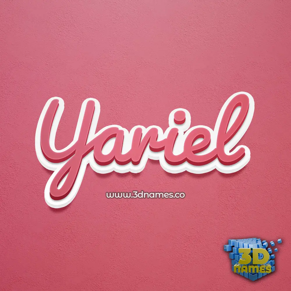 yariel in Red Scribble style - 3D name wallpaper yariel in Red Scribble style - 3D name wallpaper