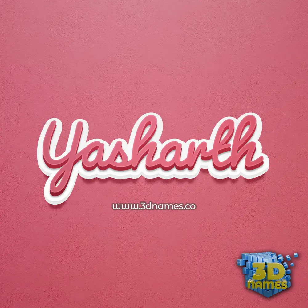 yasharth in Red Scribble style - 3D name wallpaper
