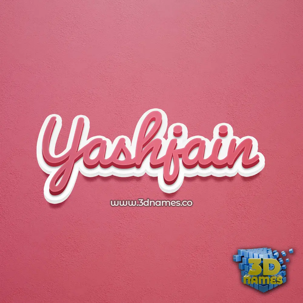 yashjain in Red Scribble style - 3D name wallpaper