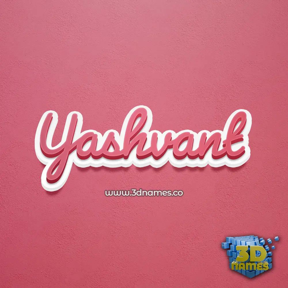 yashvant in Red Scribble style - 3D name wallpaper
