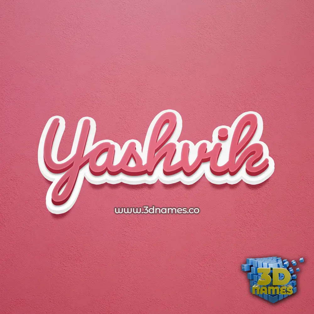 yashvik in Red Scribble style - 3D name wallpaper