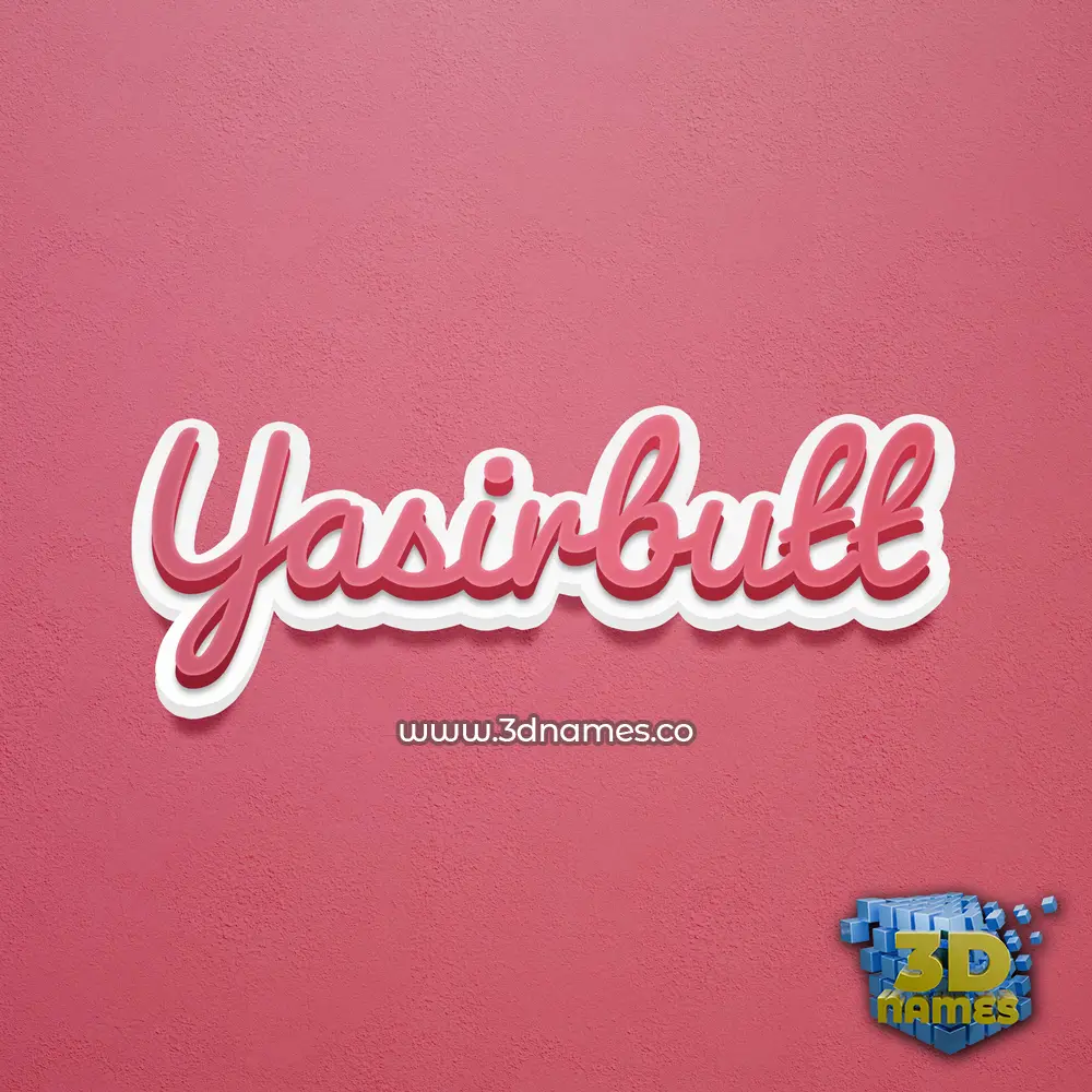 yasirbutt in Red Scribble style - 3D name wallpaper yasirbutt in Red Scribble style - 3D name wallpaper