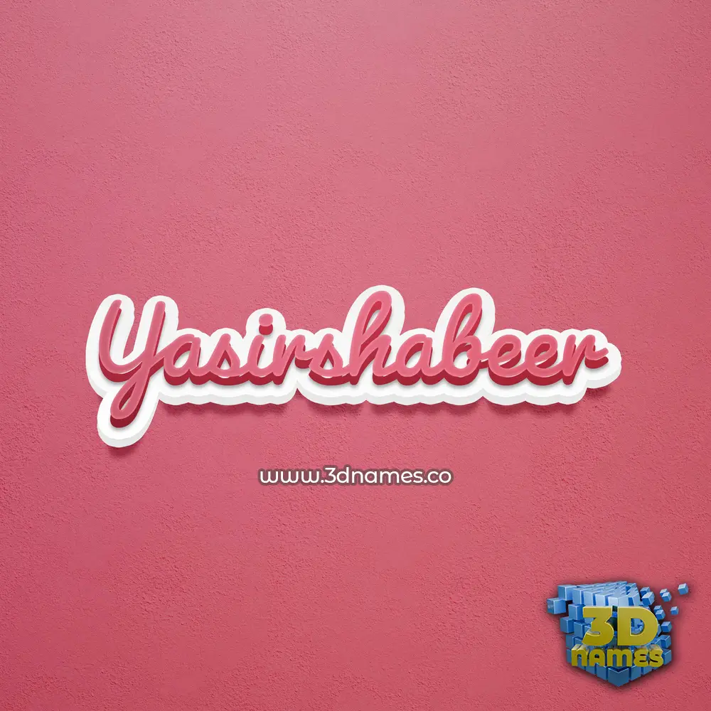 yasirshabeer in Red Scribble style - 3D name wallpaper yasirshabeer in Red Scribble style - 3D name wallpaper
