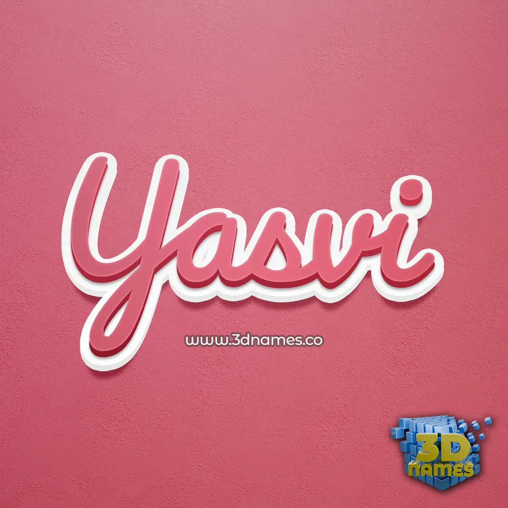 yasvi in Red Scribble style - 3D name wallpaper
