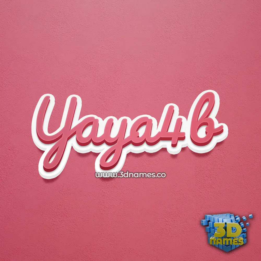 yaya4b in Red Scribble style - 3D name wallpaper yaya4b in Red Scribble style - 3D name wallpaper
