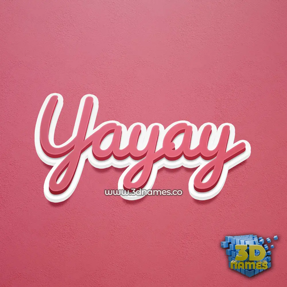yayay in Red Scribble style - 3D name wallpaper yayay in Red Scribble style - 3D name wallpaper