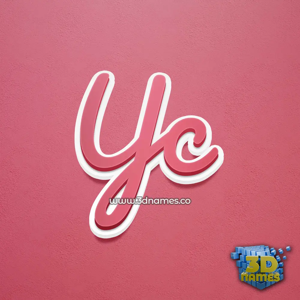 yc in Red Scribble style - 3D name wallpaper yc in Red Scribble style - 3D name wallpaper