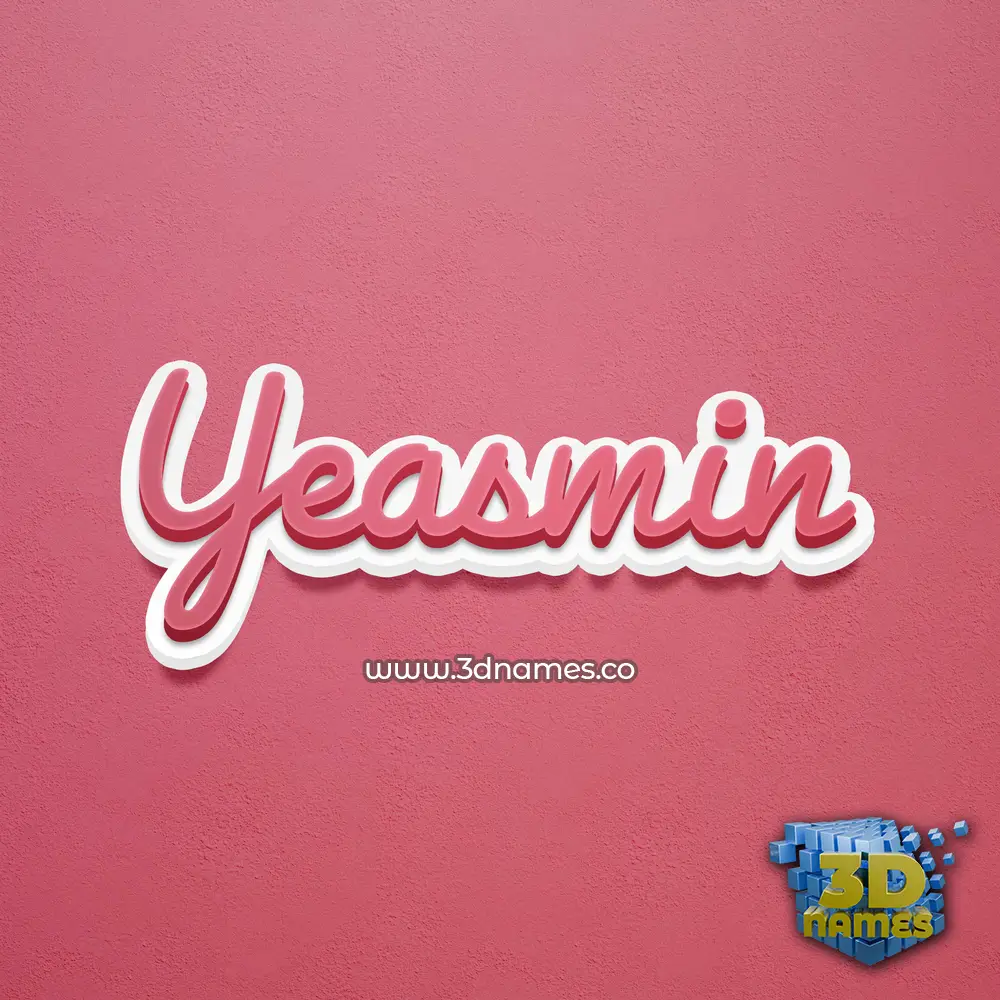 yeasmin in Red Scribble style - 3D name wallpaper yeasmin in Red Scribble style - 3D name wallpaper