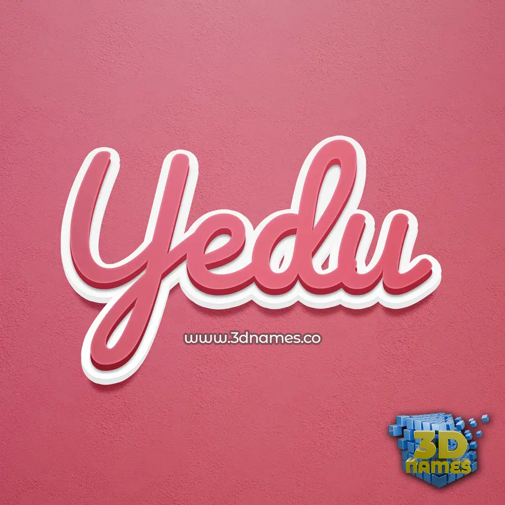 yedu in Red Scribble style - 3D name wallpaper yedu in Red Scribble style - 3D name wallpaper