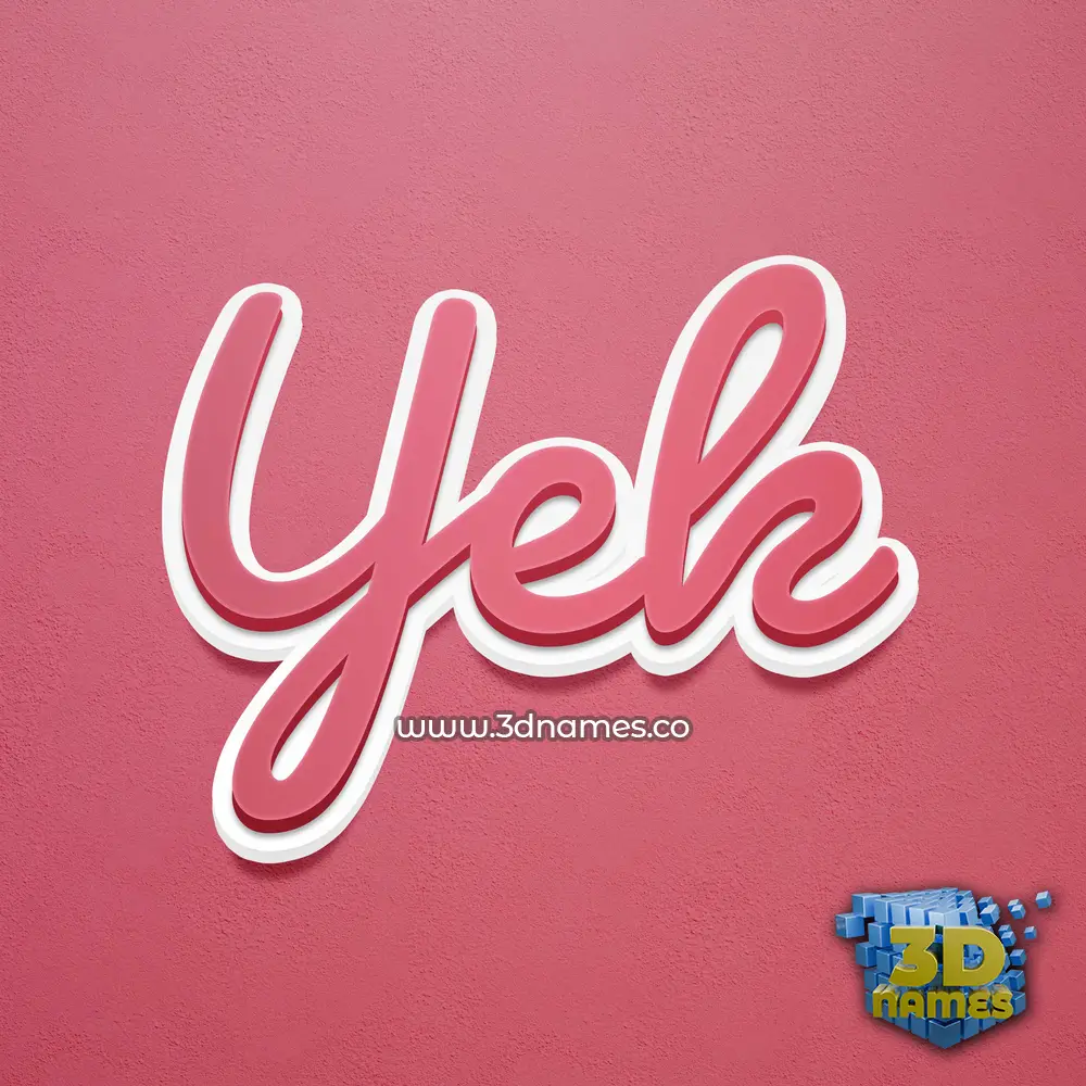yek in Red Scribble style - 3D name wallpaper yek in Red Scribble style - 3D name wallpaper