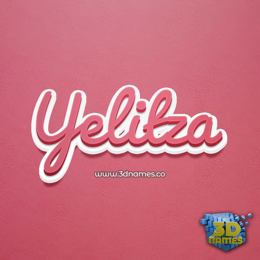 yelitza in Red Scribble style - 3D name wallpaper