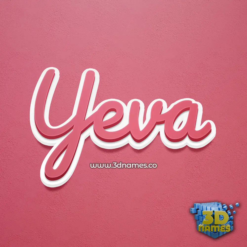 yeva in Red Scribble style - 3D name wallpaper