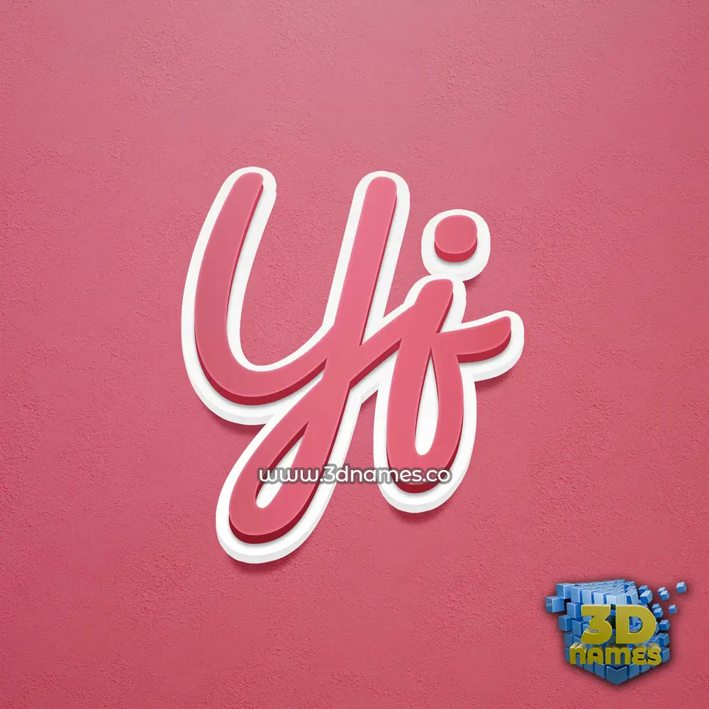 yj in Red Scribble style - 3D name wallpaper yj in Red Scribble style - 3D name wallpaper