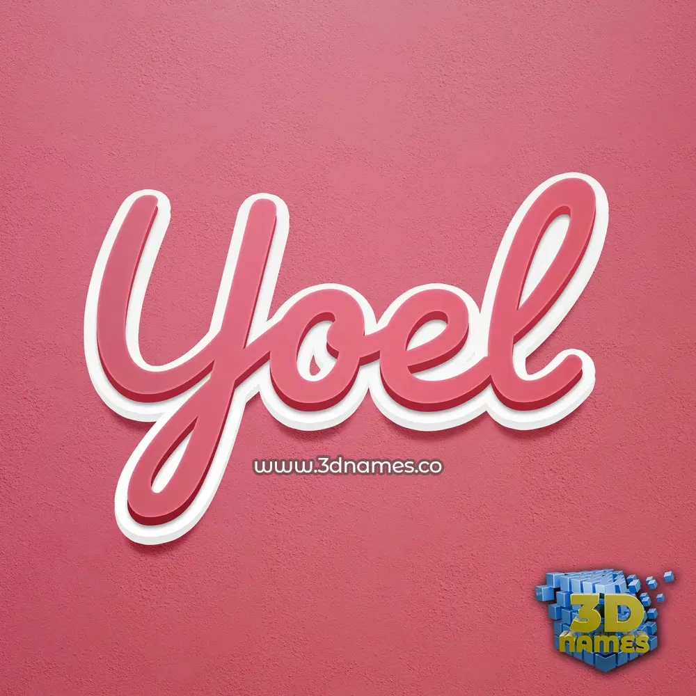 yoel in Red Scribble style - 3D name wallpaper yoel in Red Scribble style - 3D name wallpaper