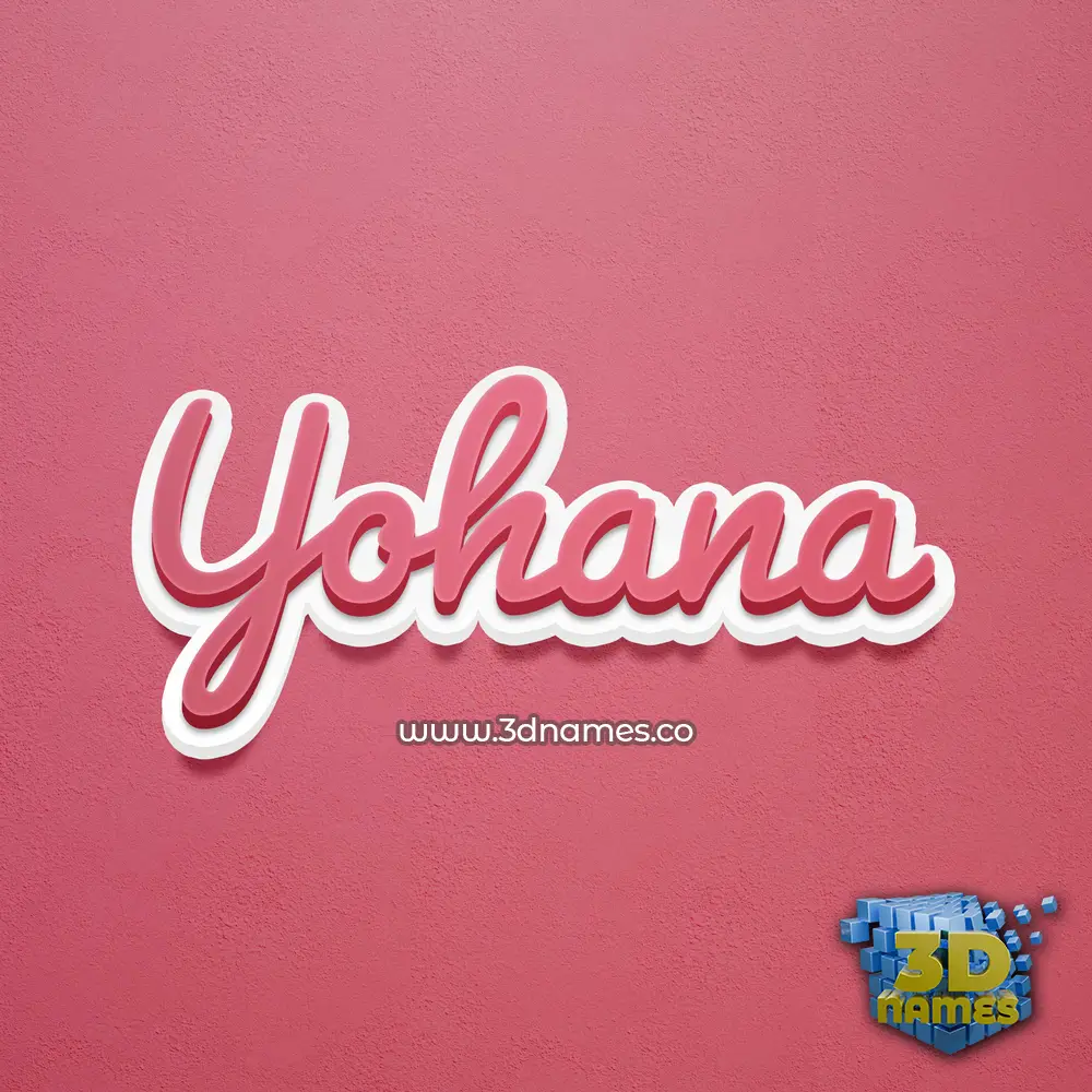 yohana in Red Scribble style - 3D name wallpaper