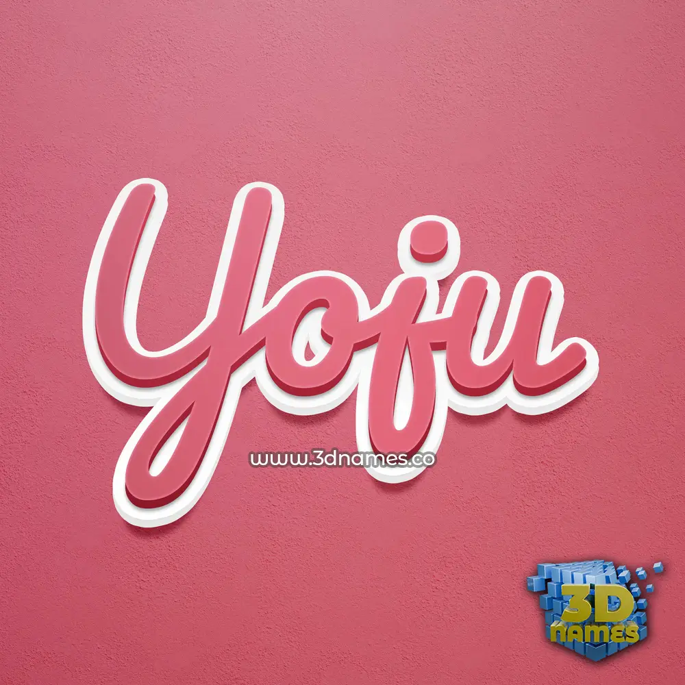 yoju in Red Scribble style - 3D name wallpaper