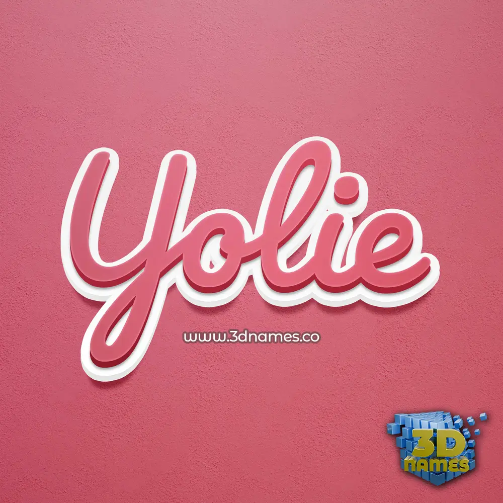 yolie in Red Scribble style - 3D name wallpaper