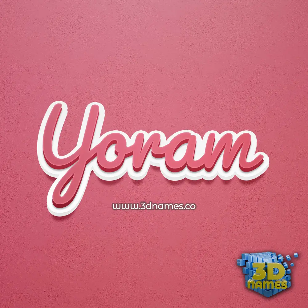 yoram in Red Scribble style - 3D name wallpaper