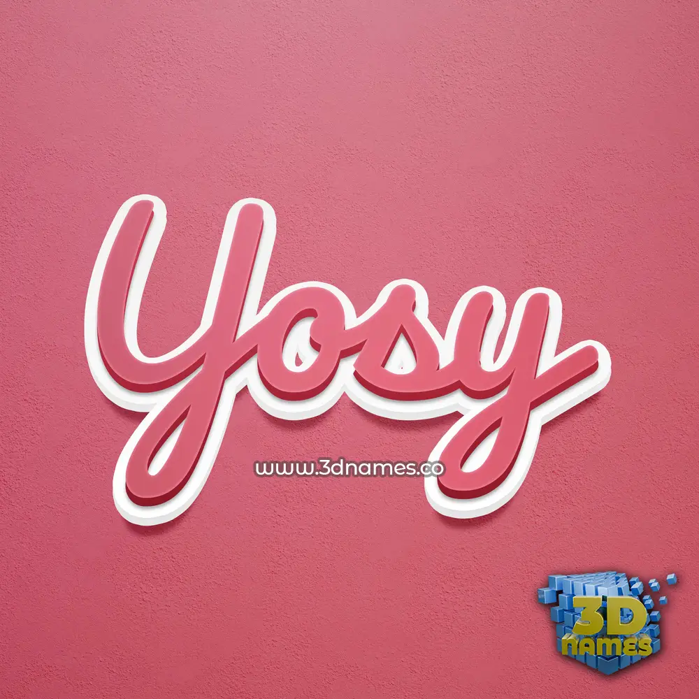 yosy in Red Scribble style - 3D name wallpaper