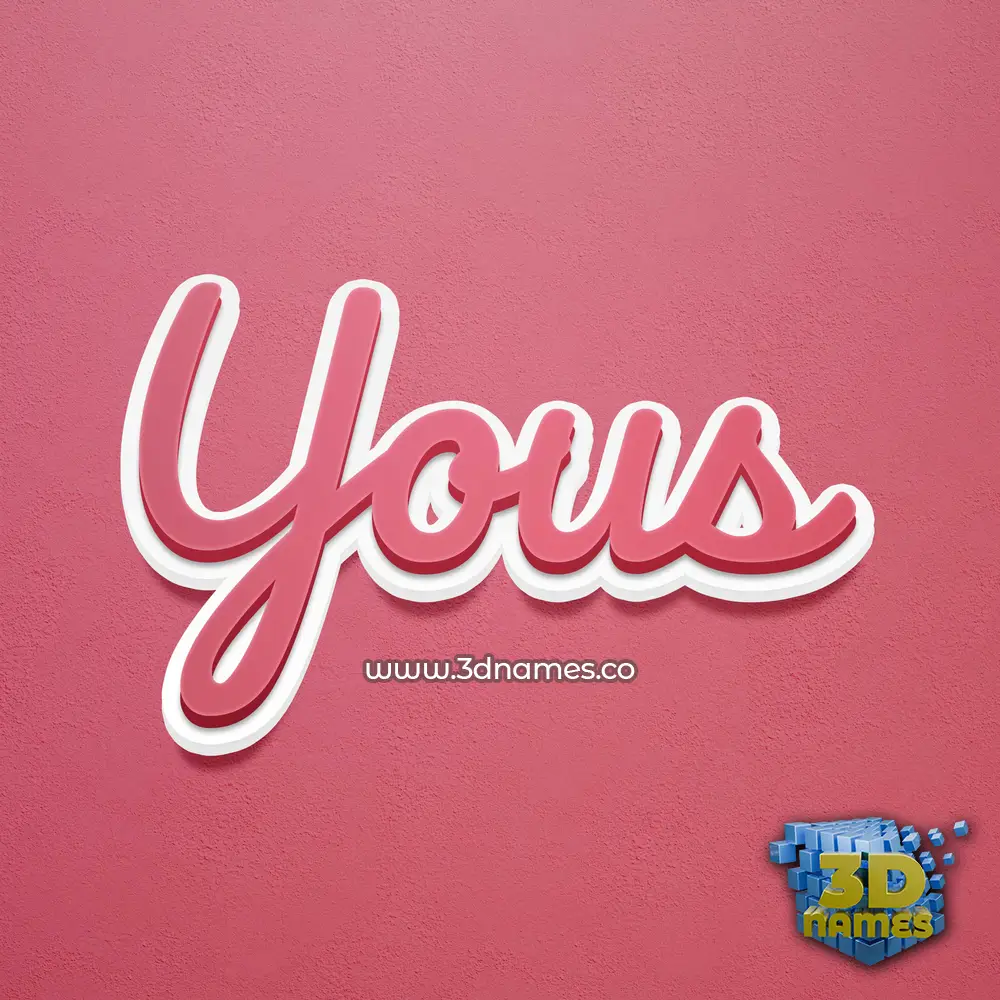 yous in Red Scribble style - 3D name wallpaper yous in Red Scribble style - 3D name wallpaper