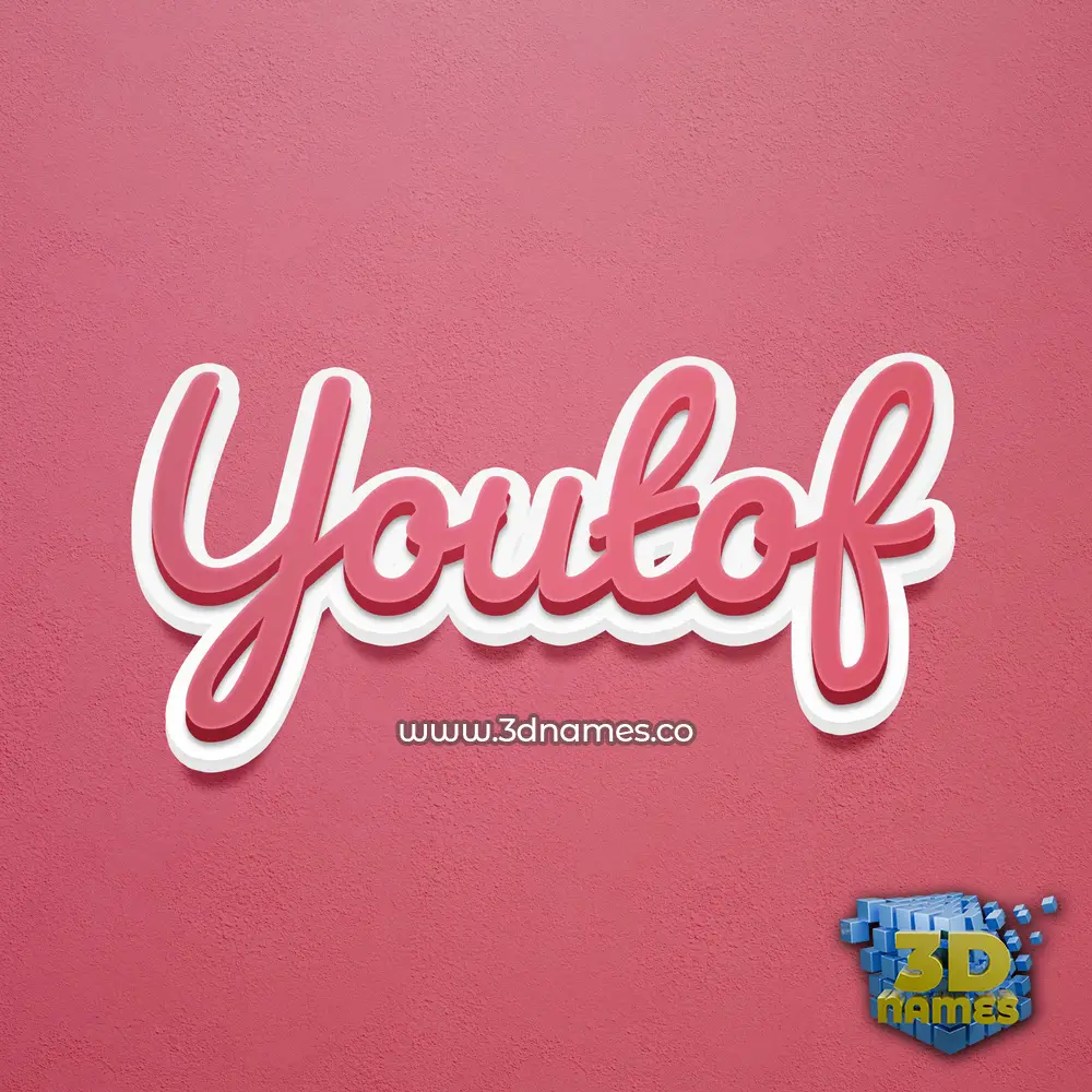 youtof in Red Scribble style - 3D name wallpaper youtof in Red Scribble style - 3D name wallpaper