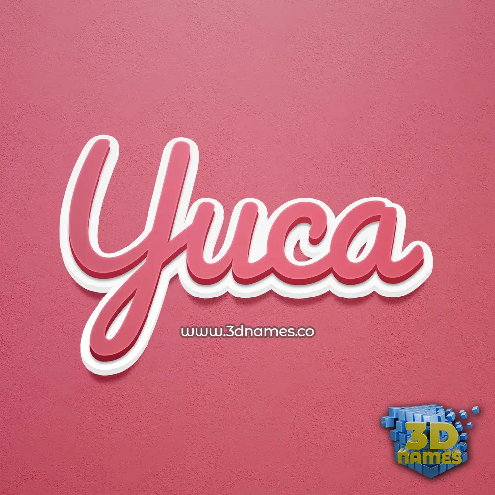 yuca in Red Scribble style - 3D name wallpaper yuca in Red Scribble style - 3D name wallpaper