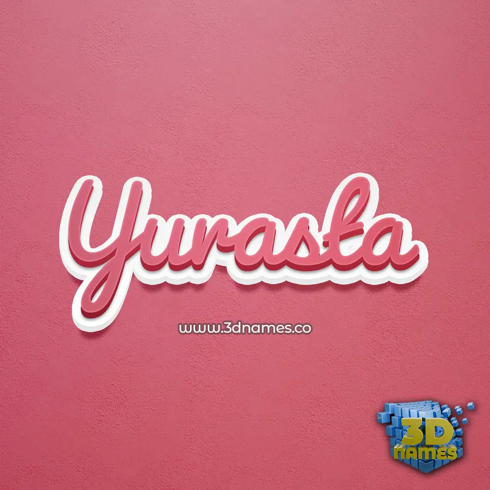 yurasta in Red Scribble style - 3D name wallpaper