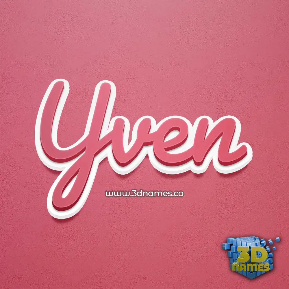 yven in Red Scribble style - 3D name wallpaper yven in Red Scribble style - 3D name wallpaper