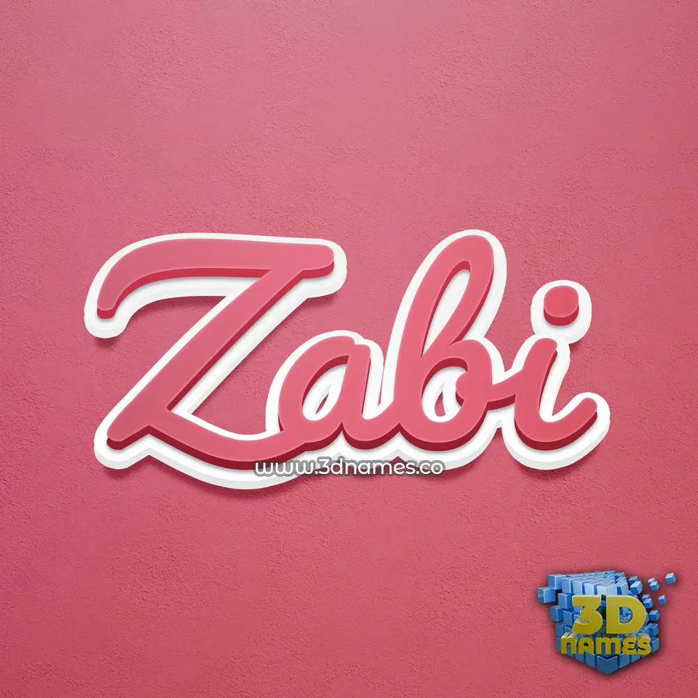 zabi in Red Scribble style - 3D name wallpaper zabi in Red Scribble style - 3D name wallpaper