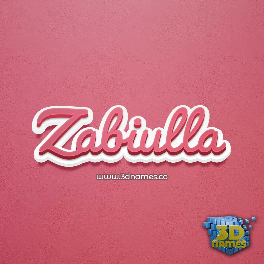 zabiulla in Red Scribble style - 3D name wallpaper zabiulla in Red Scribble style - 3D name wallpaper