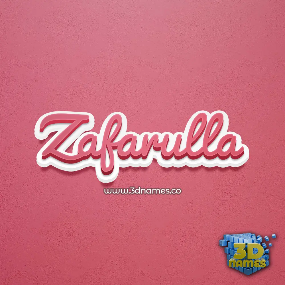 zafarulla in Red Scribble style - 3D name wallpaper zafarulla in Red Scribble style - 3D name wallpaper
