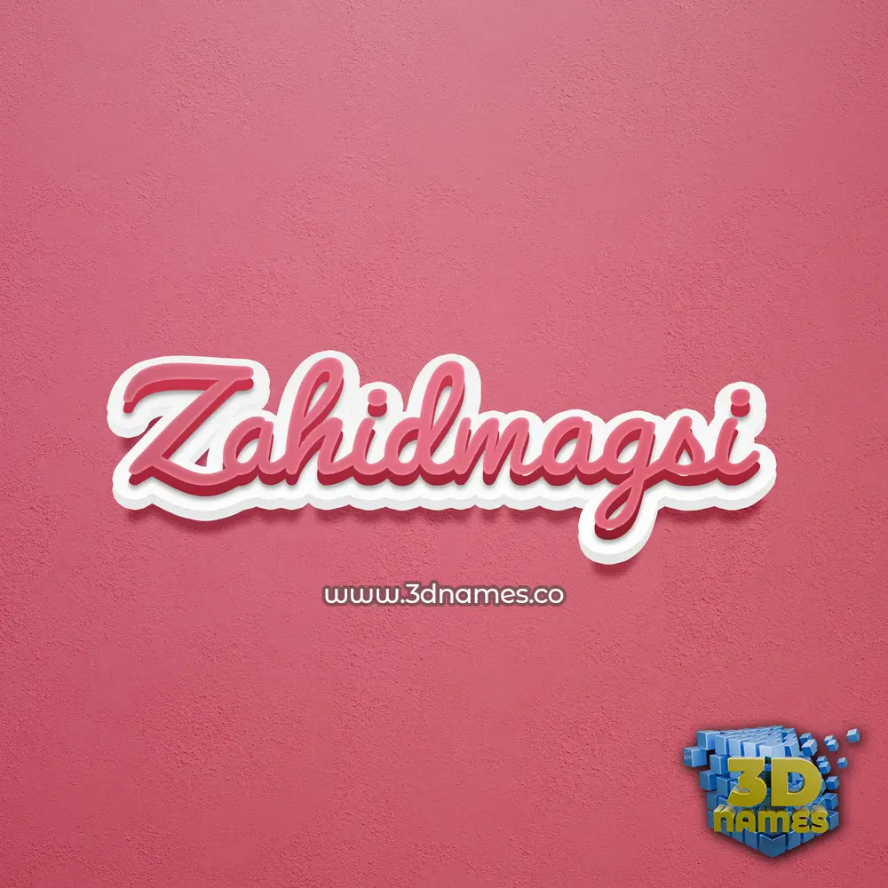 zahidmagsi in Red Scribble style - 3D name wallpaper zahidmagsi in Red Scribble style - 3D name wallpaper