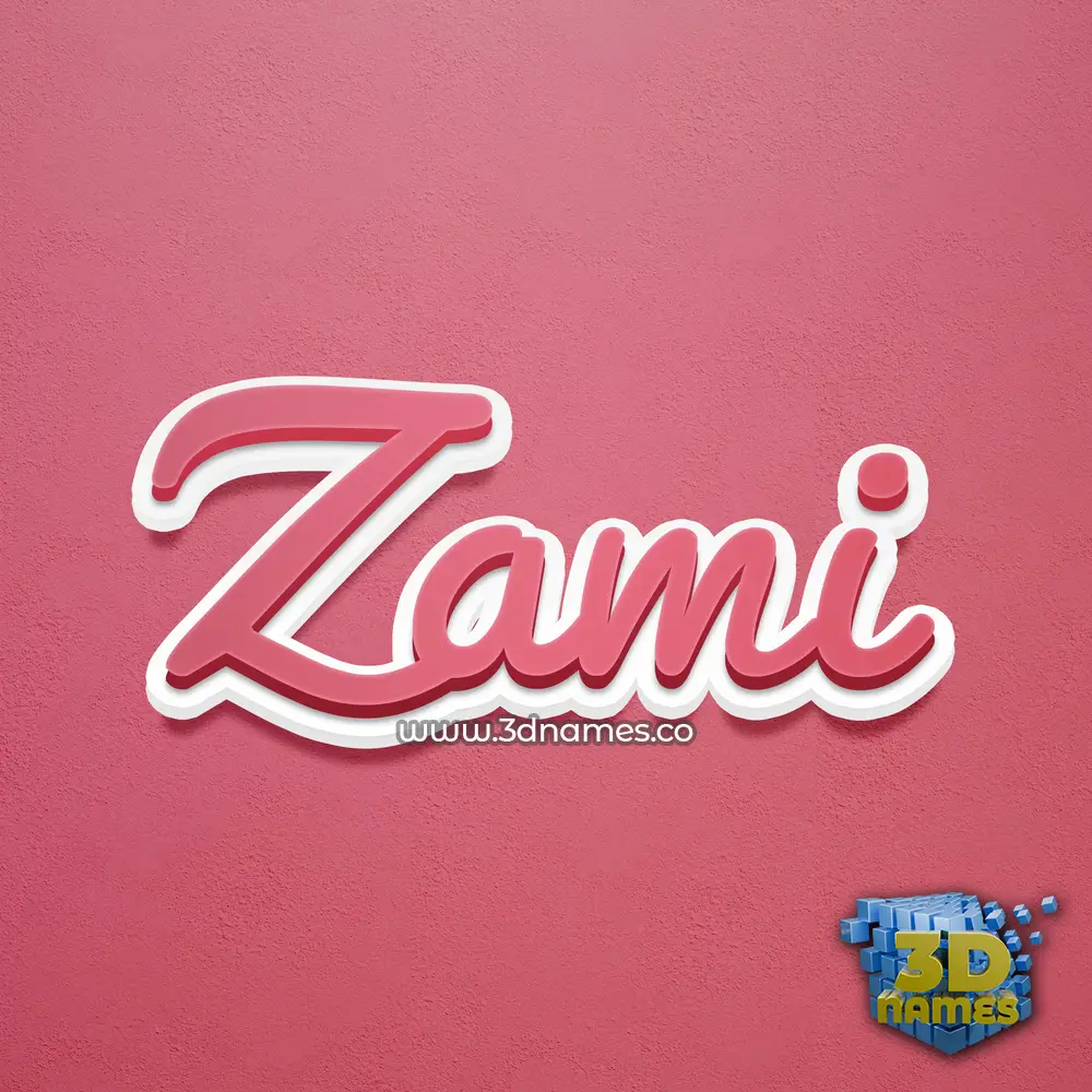zami in Red Scribble style - 3D name wallpaper zami in Red Scribble style - 3D name wallpaper