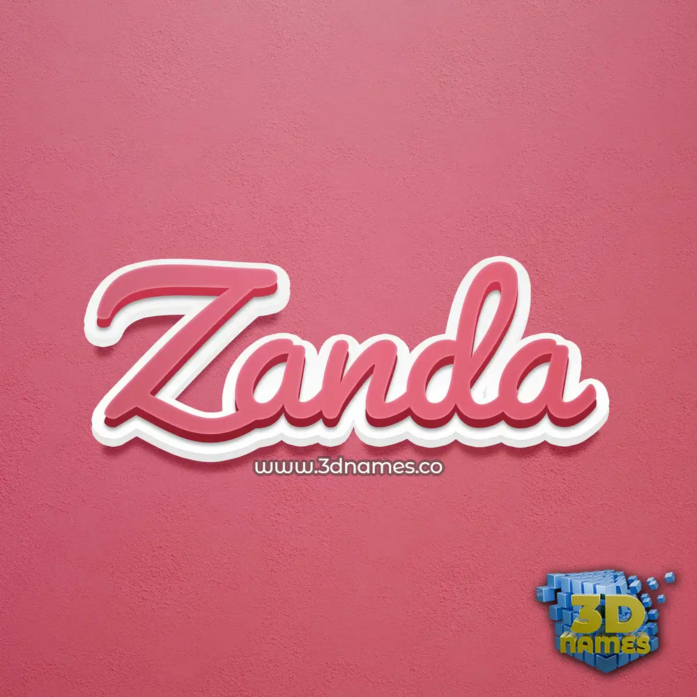zanda in Red Scribble style - 3D name wallpaper zanda in Red Scribble style - 3D name wallpaper