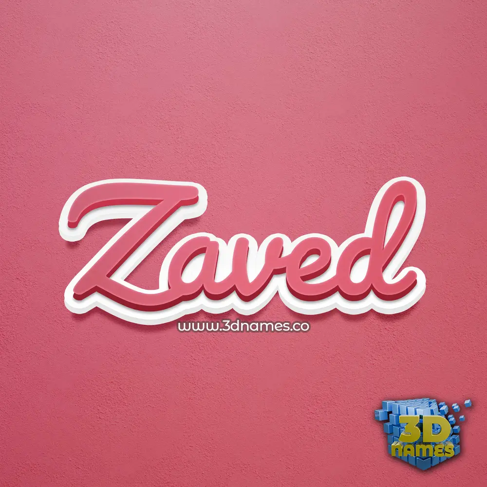 zaved in Red Scribble style - 3D name wallpaper zaved in Red Scribble style - 3D name wallpaper