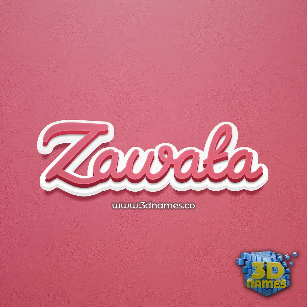 zawata in Red Scribble style - 3D name wallpaper zawata in Red Scribble style - 3D name wallpaper