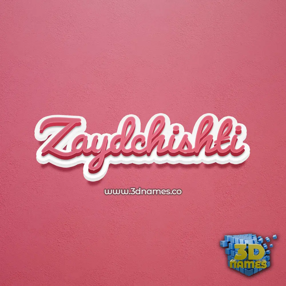 zaydchishti in Red Scribble style - 3D name wallpaper zaydchishti in Red Scribble style - 3D name wallpaper