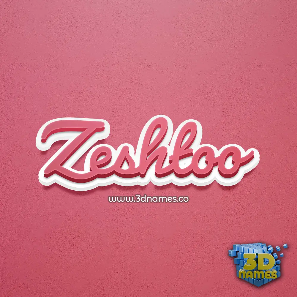 zeshtoo in Red Scribble style - 3D name wallpaper zeshtoo in Red Scribble style - 3D name wallpaper