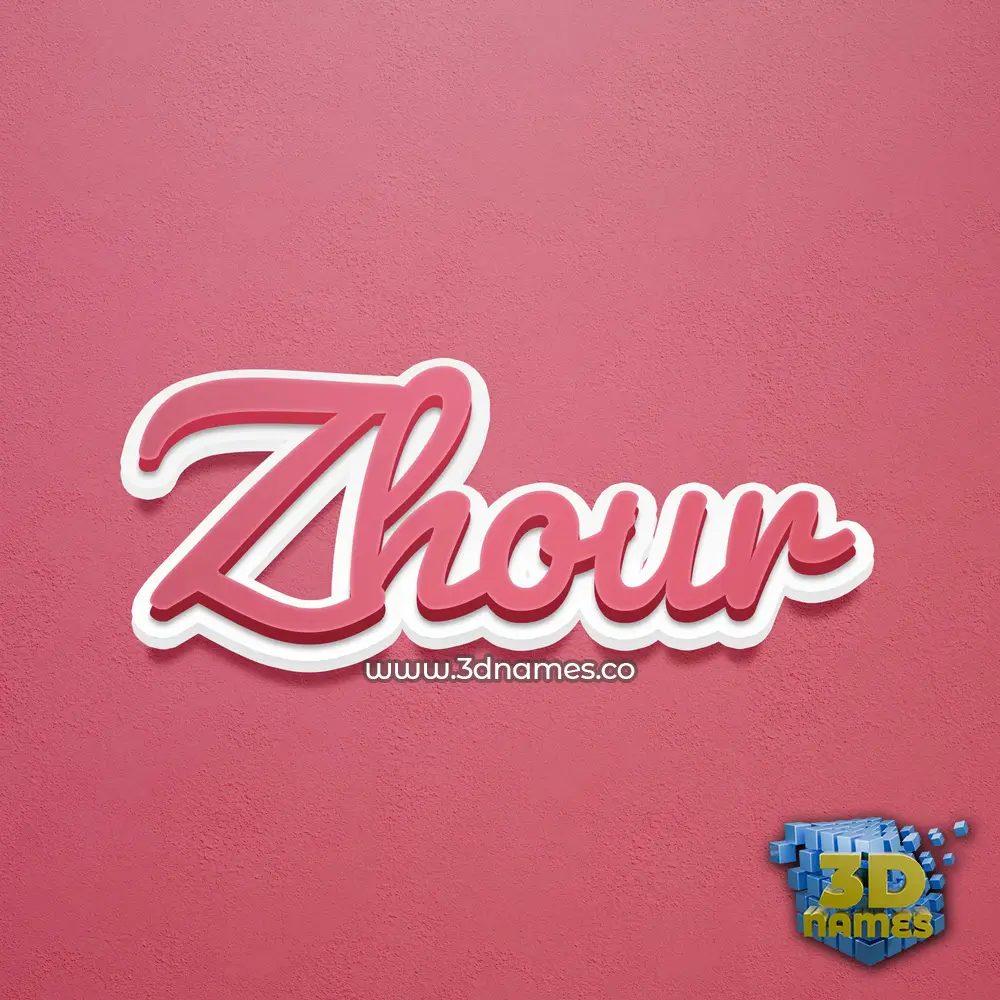 zhour in Red Scribble style - 3D name wallpaper zhour in Red Scribble style - 3D name wallpaper