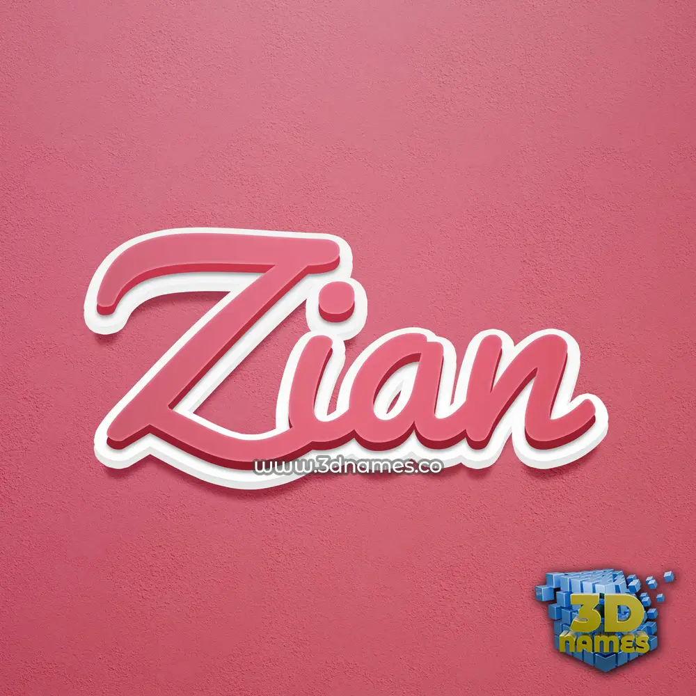 zian in Red Scribble style - 3D name wallpaper zian in Red Scribble style - 3D name wallpaper