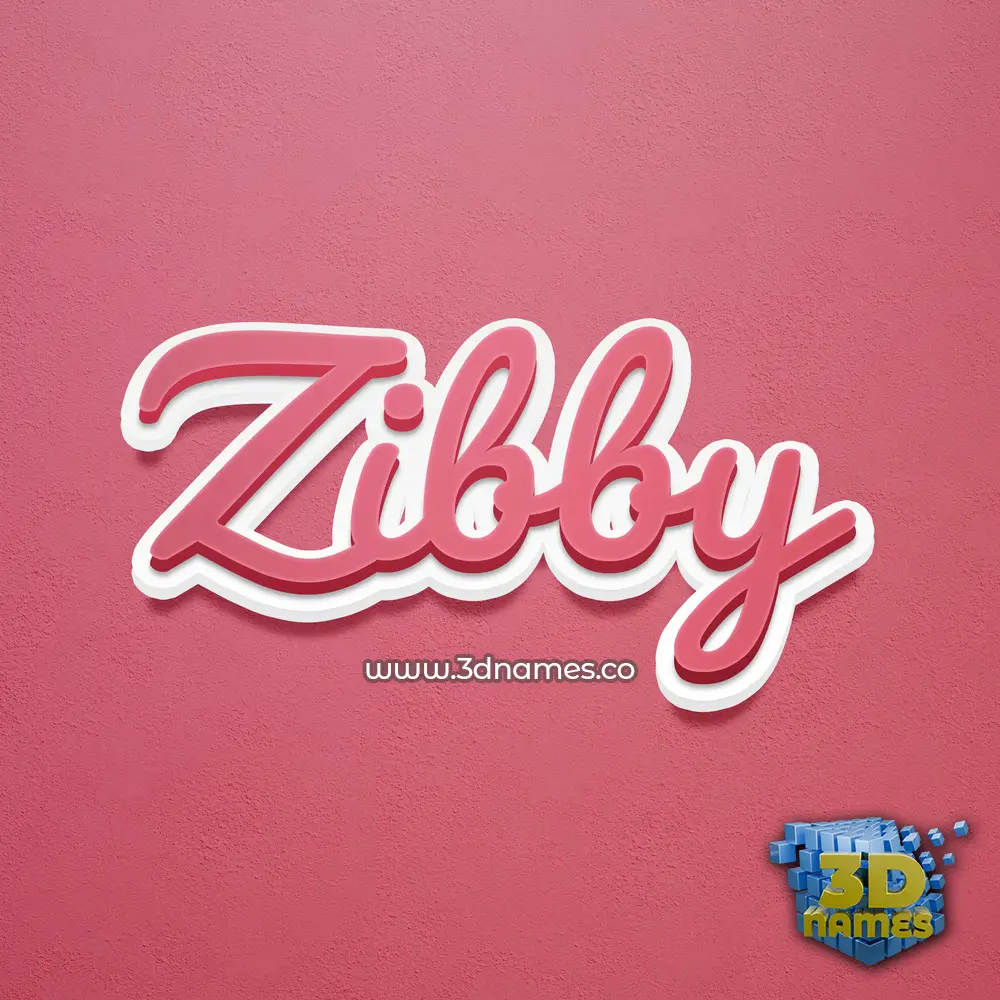 zibby in Red Scribble style - 3D name wallpaper zibby in Red Scribble style - 3D name wallpaper