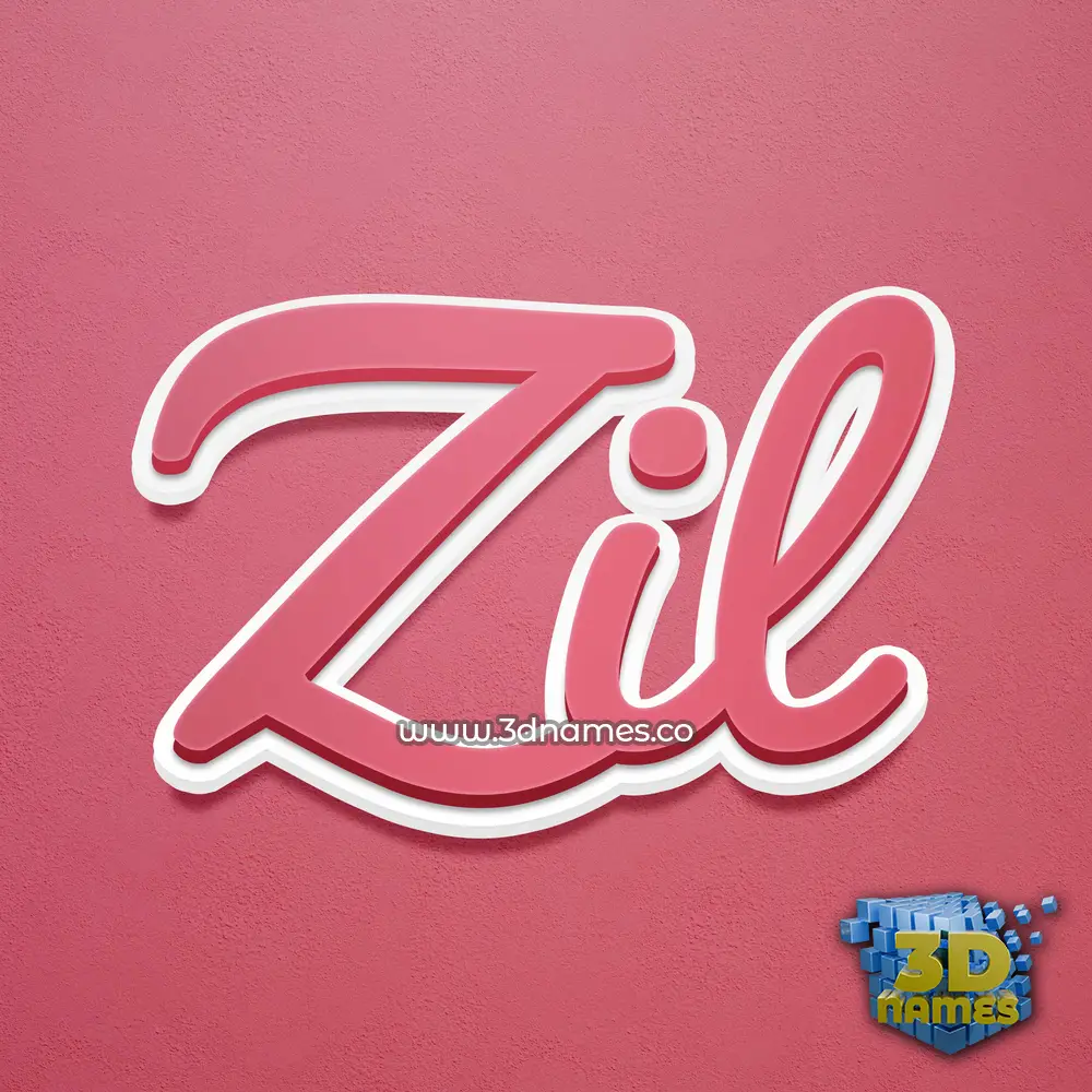 zil in Red Scribble style - 3D name wallpaper zil in Red Scribble style - 3D name wallpaper