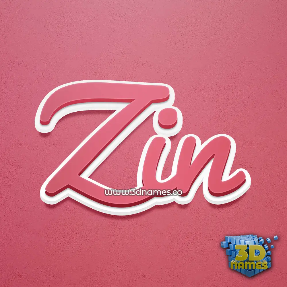 zin in Red Scribble style - 3D name wallpaper zin in Red Scribble style - 3D name wallpaper
