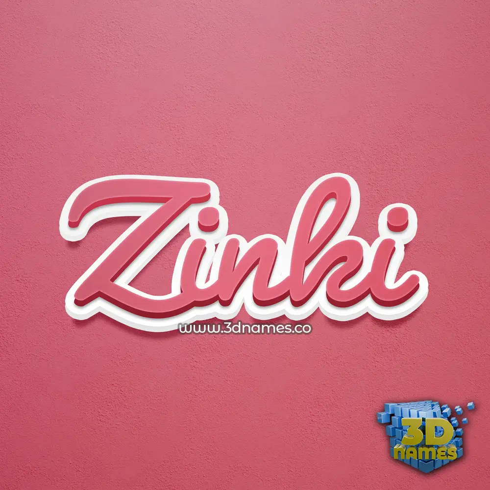 zinki in Red Scribble style - 3D name wallpaper zinki in Red Scribble style - 3D name wallpaper