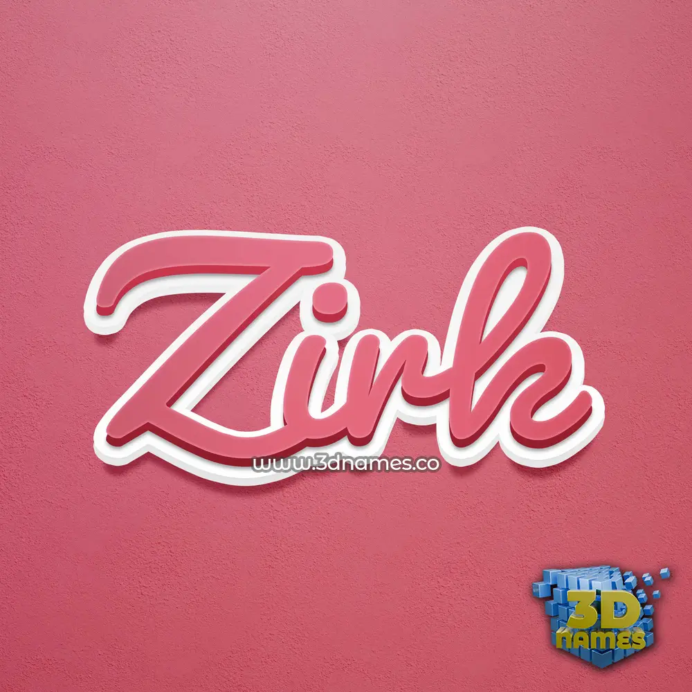 zirk in Red Scribble style - 3D name wallpaper zirk in Red Scribble style - 3D name wallpaper