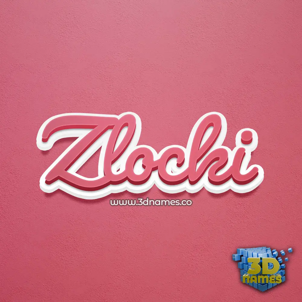 zlocki in Red Scribble style - 3D name wallpaper zlocki in Red Scribble style - 3D name wallpaper